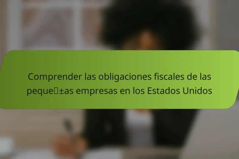 Comprender las obligaciones fiscales de las pequeñas empresas en los Estados Unidos